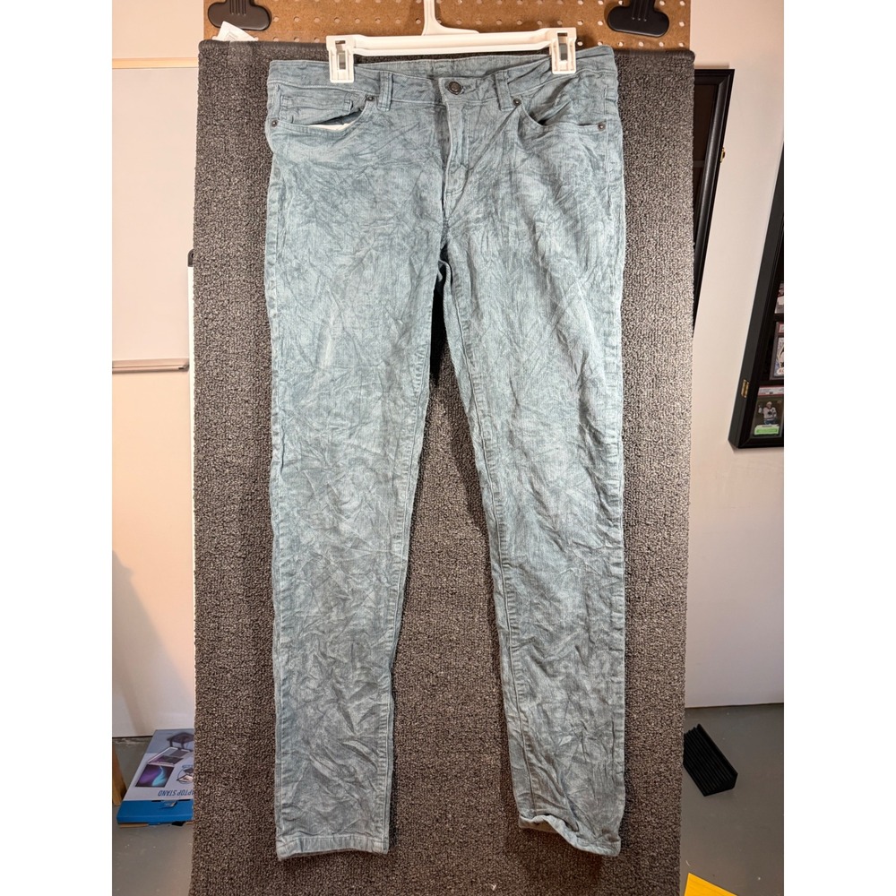 Patagonia Corduroy Pants Mens 30 Blue Grey Organic Cotton Stretch Slim Straight